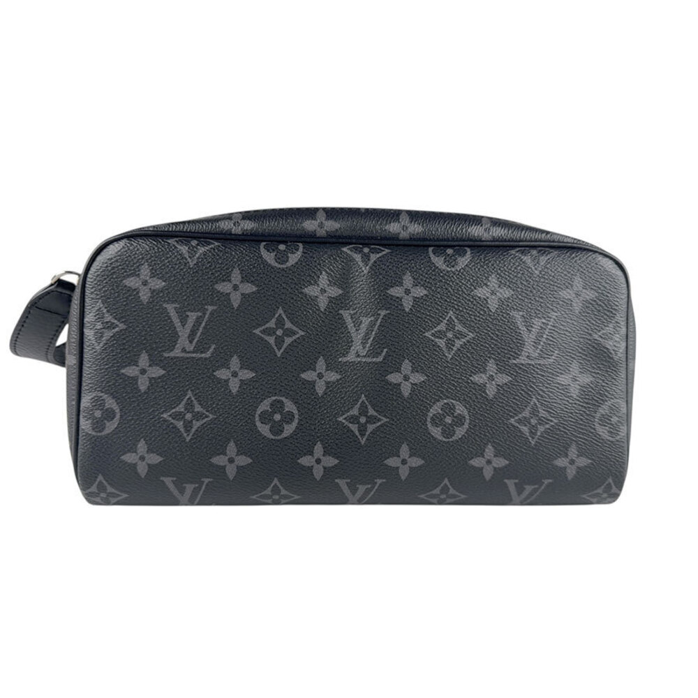 Louis Vuitton Monogram Dopp Shoulder Bag Canvas Leather Eclipse Black